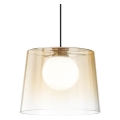 Ideal Lux - Lámpara LED colgante FADE 1xG9/3W/230V diá. 27,3 cm dorado/Ahumado